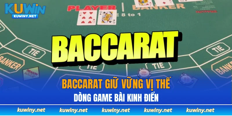 Baccarat giữ vững vị thế dòng game bài kinh điển