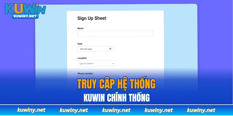 Truy cập hệ thống KUWIN chính thống